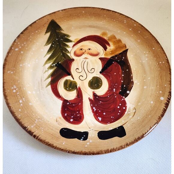 Plates/Salad-Cookies-Tabletops Gallery-Winter Wonderland-Santa Clause-Snow-8.5" - Picture 4 of 7